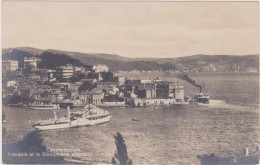 TURQUIE,TURKEY,TURKIYE,CONSTANTINOPLE,ISTANBUL  EN 1920,VUE RARE,STATIONNAIRE ALLEMAND,BATEAU - Türkei