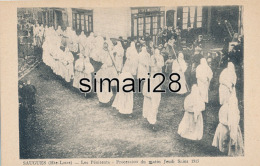 SAUGUES - LES PENITANTS - PROCESSION DU MATIN JEUDI SAINT 1915 - Saugues