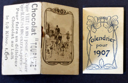 Calendrier Bijou Publicitaire 1907  Chocolat Touraine - Small : 1901-20