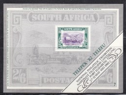 Südafrika 1982. Reprint Block - National Philatelic Exhibition TELEPEX '82 (B.2216) - Nuevos