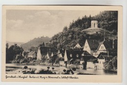 CPSM GERNSBACH (Allemagne-Bade Wurtemberg) - Partie A. D. Murg  M. Ehrenmal U. Schloss Eberstein - Gernsbach