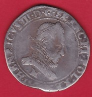 France Henri III - Franc D'argent - Buste Avec Fraise - 1574-1589 Henry III