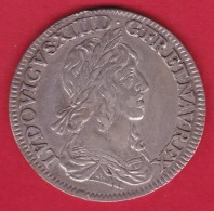 France Louis XIII - 1/4 Ecu 1642A - Argent - TTB - 1610-1643 Louis XIII Le Juste
