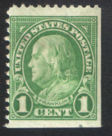 US Franklin MH 1c Green Type A155 From 1922 Perf. 11 - Nuovi