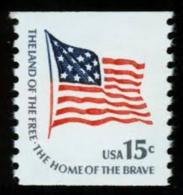 1978 USA 15c Americana Issues Coil Stamp Fort McHenry Flag Sc#1618c History National Flag Post - Roulettes