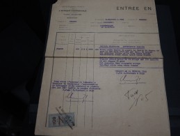 GUINEE FRANCAISE - Timbre Fiscal Sur Document - Trés Rare Pour Cette Ancienne Colonie Française - A Voir - Lot N°16438 - Covers & Documents