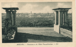 AFRIQUE - MAROC - MEKNES - Panorama Vu De L'Hôtel Transatlantique - Meknès