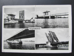 AK RÜGENDAMM Stralsund Schiff Ca.1940  // D*20652 - Stralsund