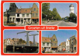 Brielle : Café 'De Koffiepot' , Watertoren, Ophaalbrug, Trapgevel  - Zuid-Holland- Holland/Nederland - Brielle