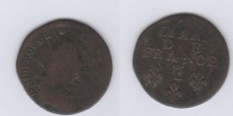 PIECE DE MONNAIE LOUIS XIV - LIARD DE FRANCE DATE ? ATELIER L  BAYONNE - L XIIII ROY - 1643-1715 Ludwig XIV.