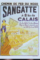 CHEMINS DE FER DU NORD SANGATTE   AFFICHE REPRO - Sangatte