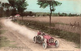 GRAND PRIX DE L'A.C.F. CIRCUIT DE LA SEINE-INFERIEURE ROUGIER SUR LORRAINE-DIETRICHE A LONDINIERE (CARTE COLORISEE) - Londinières