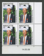 MAYOTTE 2008 N° 216 ** Bloc De 4 Coin Daté Neuf = MNH  Superbe Younoussa Bamana Prefet - Ungebraucht