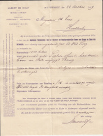 OFFICIAL LETTER FROM THE CHAMBER FOR GRAINS AND SEEDS-ANVERS, 1909, BELGIUM - Landbouw