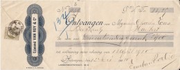 PROMISSORY NOTE, BANK, KING LEOPOLD II STAMPS, 1910, BELGIUM - Bank En Verzekering