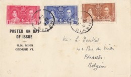 KING GEORGE VI AND QUEEN ELISABETH CORONATION, STAMPS ON COVER, 1937, ST CHRISTOPHER AND NEVIS - St.Christopher-Nevis-Anguilla (...-1980)