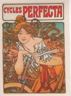 Carte Moderne Alphonse MUCHA  Cycles Perfecta, Femme A Bicyclette - Mucha, Alphonse