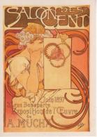 Carte Moderne Alphonse MUCHA  Salon Des Cent,femme Pensive - Mucha, Alphonse