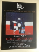 964 -  Nicolas De Staël Exposition 1995  Fondation Pierre Gianadda Dôle Du Valais 1994 Etiquette Neuve - Kunst