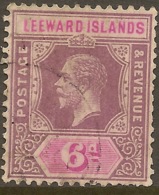 LEEWARD IS 1912 6d KGV Die I SG 86 U #UR348 - Leeward  Islands