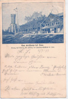 Das Forsthaus Bei JENA Blaues Federstrich Litho Vorläufer 3.7.1893 Nach Ruhla - Jena