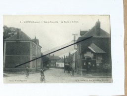 CPA  - Acheux  - Rue De Forceville - Mairie Et La Poste - Acheux En Amienois