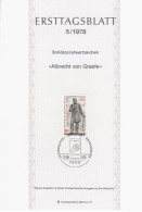 Germany Deutschland 1978-05 Albrecht Von Graefe, Ophthalmologist Medicine Ophthalmology, Canceled In Berlin - 1974-1980