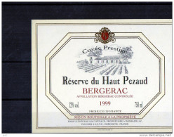 -  Bergerac - Chateau - Reserve Du Haut Pezaud 1999 - Bergerac