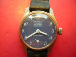 MONTRE   MARQUE JAMES 17 RUBIS  ANTI MAGNETIQUE  WATERPROOF SHOCKPROOF  NE FONCTIONNE PLUS - Moderne Uhren