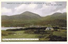 CPSM De Newcastle (Northumberland England): Newcastle. Slieve Donard Hotel & Mountains Of Mourne From The Golf Links - Newcastle-upon-Tyne