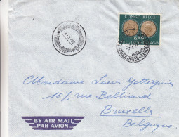 Congo Belge - Lettre De 1955 ° - Oblitération Leopold Aérogare - Cachet Spécial Edmond Thierry Prosper Cocquyt - Lettres & Documents
