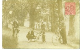 69 - GRIGNY - Carte Photo De 4 Militaires à Vélos - Grigny