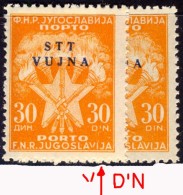 TRIESTE - SLOVENIJA - ISTRIA - VUJNA - PORTO - ERRORE. - **MNH - 1952  -RARE - Impuestos