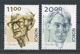 NORVEGE 2002 N° 1381/1382 ** Neufs = MNH Superbes Cote 10 € Personnalités écrivains Borgen Grieg Journaliste Auteur - Unused Stamps
