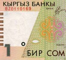 KYRGYZSTAN: RARE Replacement Banknote 1 SOM 1999/2000 P-15 *BZ Prefix*UNC - Kyrgyzstan