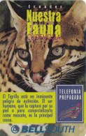 TARJETA DE ECUADOR  DE UN TIGRILLO    (GATO SALVAJE-CAT) - Equateur