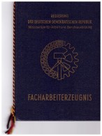 Facharbeiterzeugnis Hans Dieter Finn In Griefstedt , 1957 , Maurer , Erfurt , DDR , Ausweis , Sömmerda !!! - Sömmerda