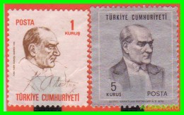 TURKIA   ( EUROPA )  2  SELLOS  AÑO  1965 - 1837-1914 Smirne