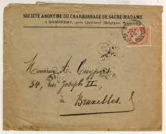 MARCOPHILIE   LETTRE  CHARLEROI 1895  N393 - Landelijks Post