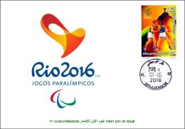 ALGERIE ALGERIA 2016 - FDC Paralympic Games Rio 2016 Paralympische Spiele Paralímpicos Olympics Boxing - Estate 2016: Rio De Janeiro