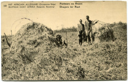 CONGO BELGE CARTE POSTALE ENTIER SURCHARGE EST AFRICAIN ALLEMAND (OCCUPATION BELGE) N°10 PORTEURS AU REPOS - Ganzsachen