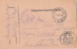 44086- WARFIELD POSTCARD, I/63 INFANTRY BATALLION, FIRLD POST OFFICE NR 106, CENSORED, 1916, HUNGARY - Cartas & Documentos