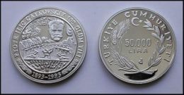 AC - CENTENARY DEATH YEAR OF PYOTR ILYICH TCHAIKOVSKY COMPOSER COMMEMORATIVE SILVER COIN TURKEY 1993 PROOF UNCIRCULATED - Turkey