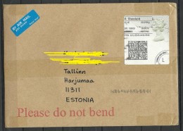 GREAT BRITAIN 2016 Cover To Estonia Queen Elizabeth Label - Brieven En Documenten