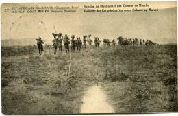 CONGO BELGE CARTE POSTALE ENTIER SURCHARGE EST AFRICAIN ALLEMAND (OCCUPATION BELGE) N°27 ECHELON DE MUNITIONS D'UNE..... - Entiers Postaux