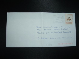 LETTRE Pour La FRANCE TP GEASTRUM VARIANS 14F OBL.MEC.9 4 91 LUXEMBOURG - Storia Postale