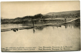 CONGO BELGE CARTE POSTALE ENTIER SURCHARGE EST AFRICAIN ALLEMAND (OCCUPATION BELGE) N°35 VERS BIARAMULO TRAVERSEE DE.... - Postwaardestukken