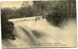 CONGO BELGE CARTE POSTALE ENTIER SURCHARGE EST AFRICAIN ALLEMAND (OCCUPATION BELGE) N°44 CHUTE DE LA KAGERA A RUSOMO - Interi Postali