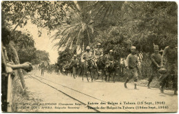 CONGO BELGE CARTE POSTALE ENTIER SURCHARGE EST AFRICAIN ALLEMAND (OCCUPATION BELGE) N°47 ENTREE DES BELGES A TABORA - Ganzsachen