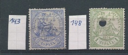 Spanje      Y / T    143 + 148          (O) - Used Stamps